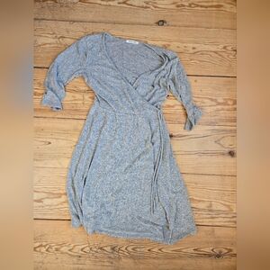 Caution to the Wind Grey Wrap Dress Size M